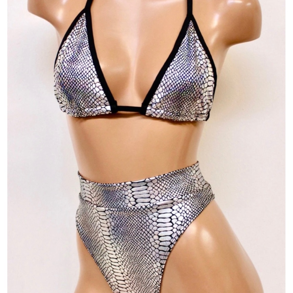 Hologram snake bikini set : Rave or Pool Bikini